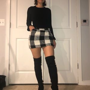 Plaid mini skirt
